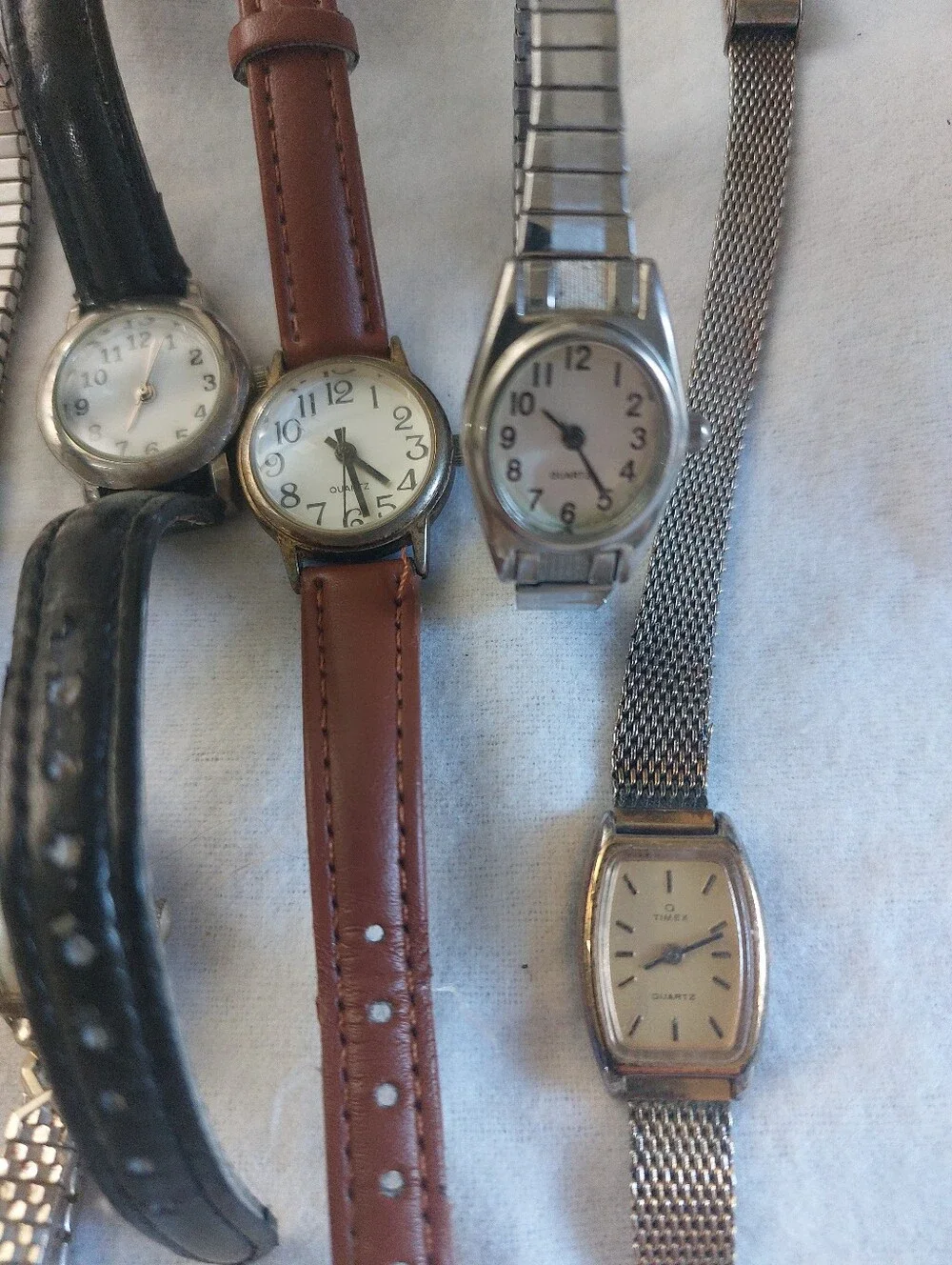 Vintage / Modern Lot of 7 Watches Timex, Elgin, Benrus & Extras, Estate Jewelry